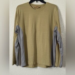 Smartwool Active Long-Sleeve Olive/Grey Tech Tee M Sz. M/L Workout Outdoors